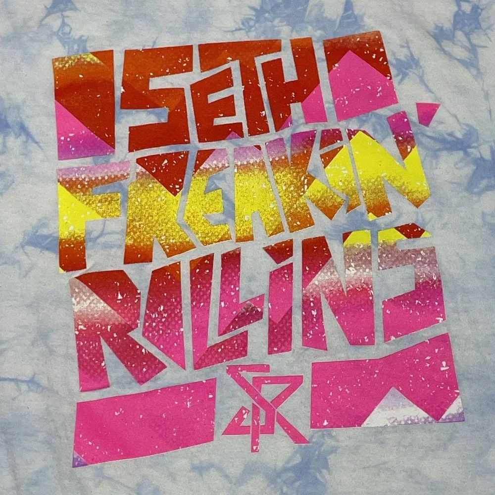 WWE‎ Seth Freakin Rollins Tie Dye Graphic T-Shirt Wrestling Mens Size Medium NXT